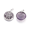 Natural Amethyst Pendants G-L512-J02-2