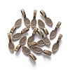Tibetan Style Alloy Glue-on Flat Pad Bails MLF10728Y-NF-2