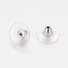 Brass Bullet Clutch Earring Backs KK-EC129-S-2