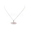 Natural Rose Quartz Geometric Pendant Necklace NJEW-JN04239-05-3