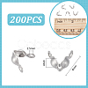 200Pcs 304 Stainless Steel Bead Tips STAS-UN0029-20-3