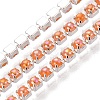 Iron & ABS Plastic Imitation Pearl Tennis Chains CH-Q006-01A-08-1