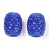 Opaque Resin European Jelly Colored Beads RESI-B025-02A-02-3