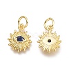 Brass Micro Pave Cubic Zirconia Pendants KK-P187-16D-G-2
