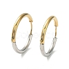 Ion Plating(IP) Two Tone 304 Stainless Steel Huggie Hoop Earrings EJEW-A106-02F-1