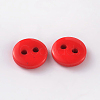2-Hole Flat Round Resin Sewing Buttons for Costume Design BUTT-E119-36L-10-2