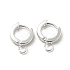 201 Stainless Steel Huggie Hoop Earrings Findings STAS-A167-01I-S-1
