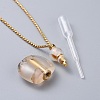 Natural Gemstone Perfume Bottle Pendant Necklaces NJEW-F251-12-7