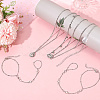 2Pcs Alloy Curb Chain Finger Ring Bracelets for Women BJEW-CY0001-06-3