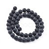 Natural Black Obsidian Beads Strands X-G-F662-01-8mm-2