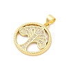 Brass Micro Pave Cubic Zirconia Pendants KK-D325-52G-2