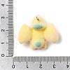 Flocking Opaque Resin Pendants RESI-G128-01F-3