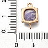 Brass Glass Imitation Gemstone Connector Charms KK-Z076-01G-02-3