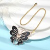 6Pcs 6 Style Butterfly Alloy Rhinestone Ceiling Fan Pull Chain Extenders FIND-JF00115-4