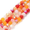 Electroplate Glass Beads Strands X1-EGLA-P048-A04-1