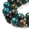 Natural Chrysocolla Beads Strands G-P503-8MM-05-4