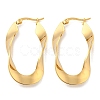 202 Stainless Steel Irregular Oval Hoop Earring EJEW-H003-10G-1