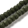 Natural Lava Rock Dyed Beads Strands G-Z036-B01-13-1