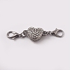 Alloy Rhinestone Magnetic Clasps ALRI-TAC0001-02B-1