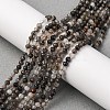 Natural Black Rutilated Quartz Beads Strands G-RM250104-C3-3