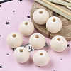 Natural Unfinished Wood Beads WOOD-S651-A30mm-LF-5