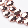 Electroplate Non-magnetic Synthetic Hematite Beads Strands G-K259-55-10mm-01RG-1
