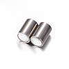 Tarnish Resistant Column 304 Stainless Steel Magnetic Clasps with Glue-in Ends STAS-I026-02-3