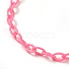 Personalized ABS Plastic Cable Chain Necklaces NJEW-JN03220-08-3