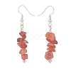 Natural Red Agate Chips Beaded Jewelry Set SJEW-JS01232-04-6