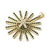 Brass Micro Pave Cubic Zirconia Pendants KK-H267-050G-2