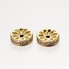 Brass Micro Pave Grade AAA Cubic Zirconia Beads ZIRC-O010-8mm-07G-NR-1