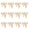 10Pcs Brass Micro Pave Cubic Zirconia Pendants KK-YW0003-15-1