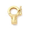 Brass Micro Pave Clear Cubic Zirconia Twister Clasps KK-Q772-15G-2
