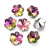 Electroplated Glass Charms EGLA-N006-015B-1