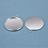 304 Stainless Steel Pendant Cabochon Settings STAS-F191-14S-I-2
