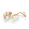Brass Clip-on Earring Findings KK-R071-11RG-2