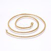 304 Stainless Steel Box Chain Necklaces NJEW-F227-09G-03-1