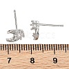 SHEGRACE Brass Micro Pave Cubic Zirconia Stud Earrings XGRQ4N495-709P-3