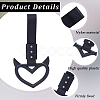 2Pcs ABS Plastic Devil Heart Rear Bumper Warning Handle Ring HJEW-SP0001-51D-6