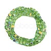Electroplate Transparent Glass Beads Strands EGLA-B011-07A-AB02-2