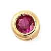 Rack Plating Flat Round Brass Micro Pave Cubic Zirconia Cabochons KK-F874-03G-06-1