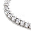 Brass Pave Clear Cubic Zirconia Horse Eye Link Bracelets BJEW-B094-03A-P-2