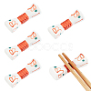 CHGCRAFT 5Pcs Porcelain Chopsticks Stand DJEW-CA0001-21-1