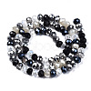 Electroplate Glass Beads Strands X-EGLA-N002-12A-2