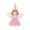 Beaded Angel Charms PALLOY-MZ01207-01-1