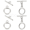 4Sets 925 Sterling Silver Toggle Clasps STER-BC0003-07-1