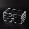 3 Compartments Plastic Jewelry Storage Boxes OBOX-O002-05-1