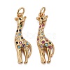 Brass Micro Pave Colorful Cubic Zirconia Pendants ZIRC-Z011-11G-1