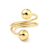 Brass Ball Triple Layer Wrap Ring for Women RJEW-E046-22G-1