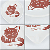 Coffee Cup Pattern Ceramic Spoon Holder AJEW-WH0348-181B-02-6